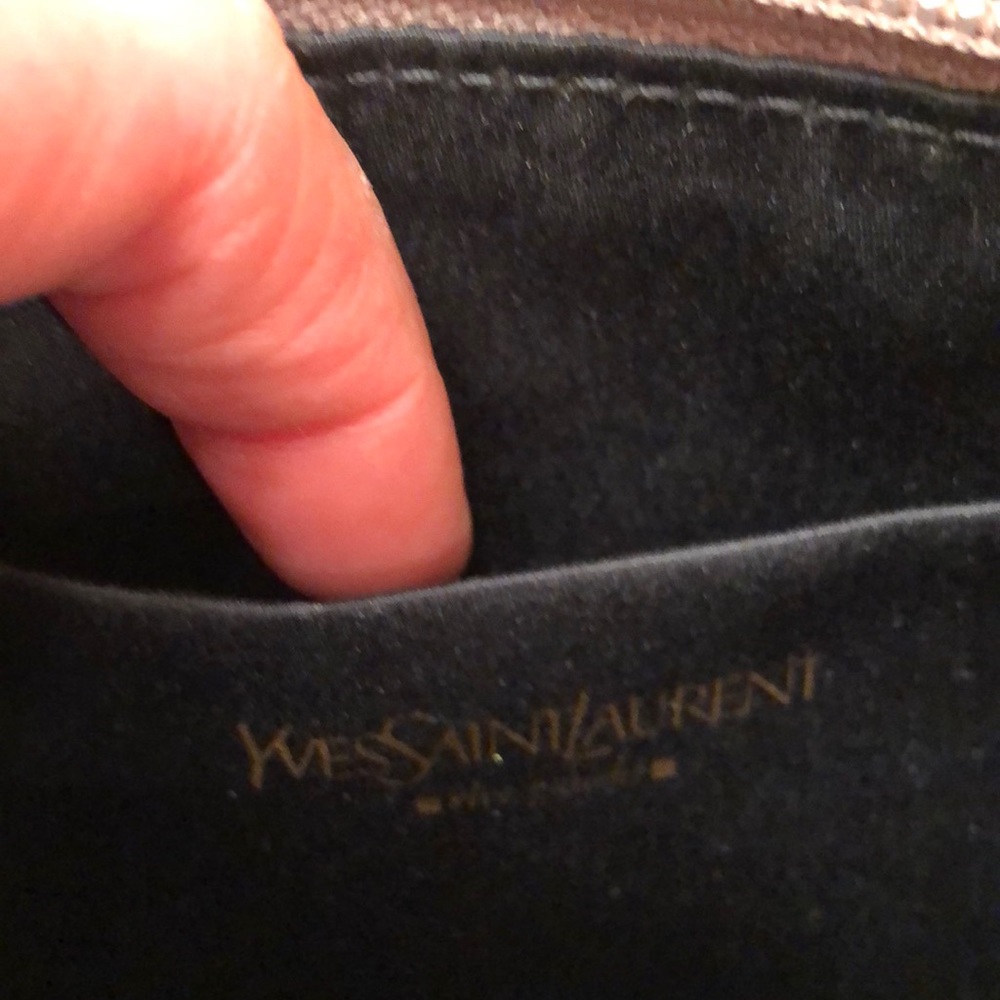 Yves Saint Laurent Pewter Leather Bag - Picture 7 of 16